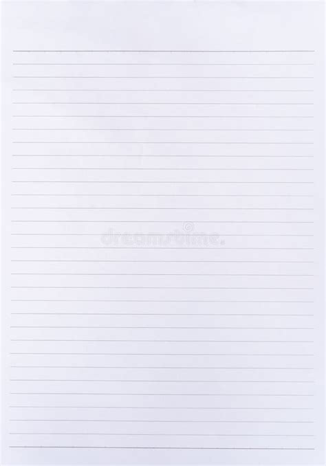Notebook Paper Texture Lined Page Template Blank Paper Sheet With