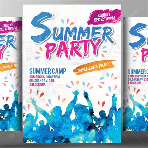 Summer Party Flyer Template Template Download On Pngtree