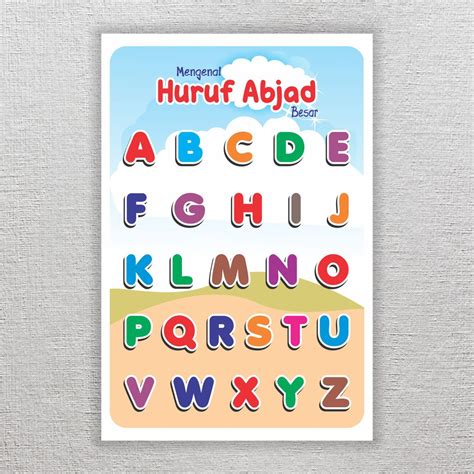 Belajar mengeja huruf abjad, belajar membaca untuk anak tk lengkap diantaranya: Poster belajar anak TK / PAUD media belajar Mengenal Huruf ...