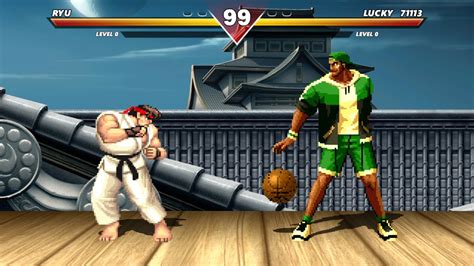 Ryu Vs Lucky Glauber Hardest Level Arcade Fighting Gameplay Youtube