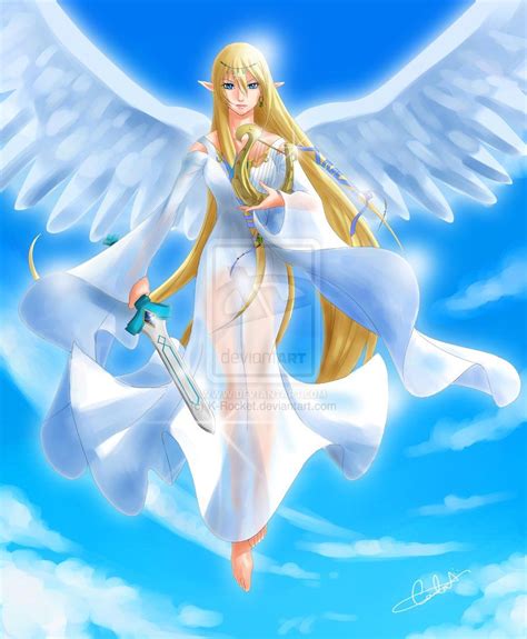 Goddess Hylia By K Rocket On Deviantart Zelda Art Legend Of Zelda