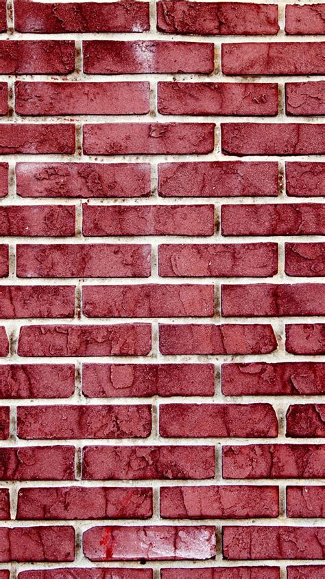 Download Wallpaper 938x1668 Brick Wall Red Texture Wall