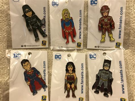 Sdcc 2017 Exclusive Dc Justice League Pin Complete Set All 6