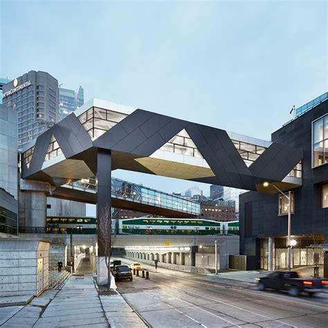 Black And White Bridge Connects To Torontos Convention Centre