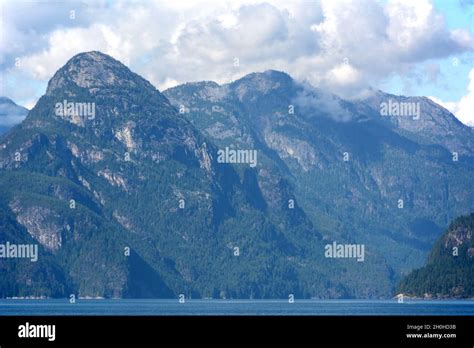 Coast Mountains And Temperate Rainforest Above Jervis Inlet On The