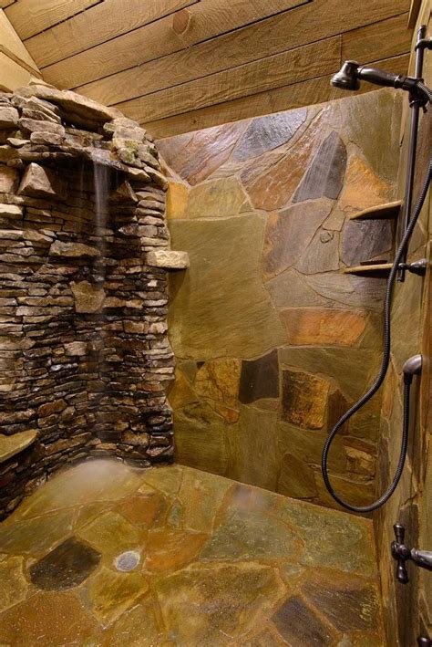 We Will Let This Picture Speak For Itself This Beautiful Rock Shower Is One Of The Many Perks