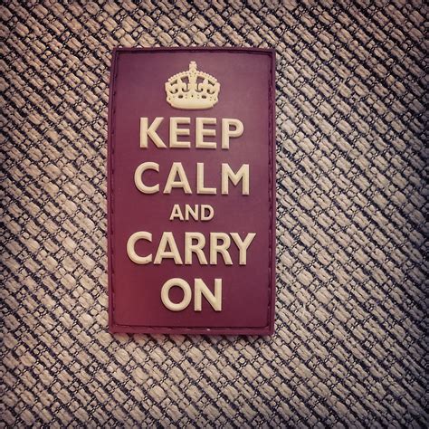 Keep Calm And Carry On Pvc Patch