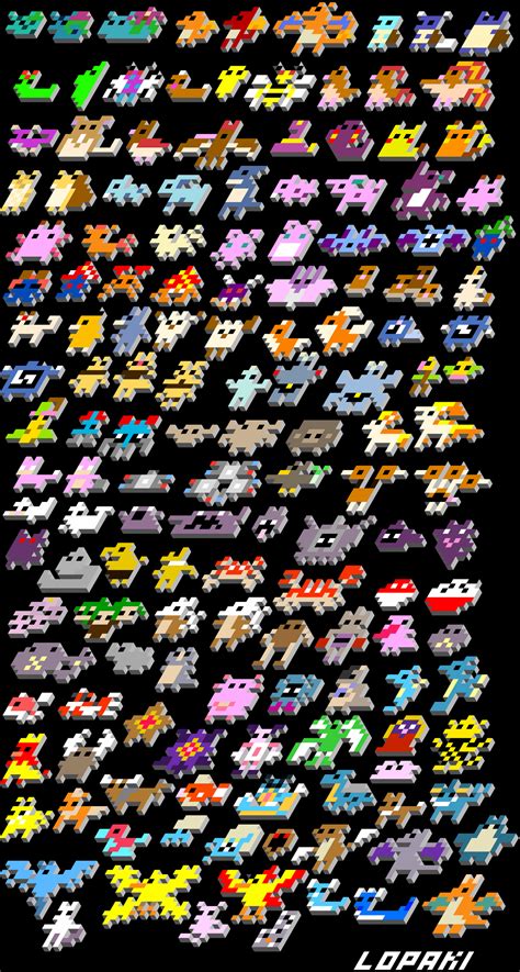 Pokémon icons (448kb) — sprites used in the pokémon screen (no animations). Minimalistic Pokemon Pixel Art by Lopaki on DeviantArt