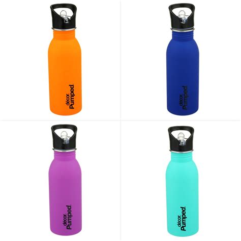 Decor Pumped Soft Touch Stainless Steel Water Drink Bottle 500ml