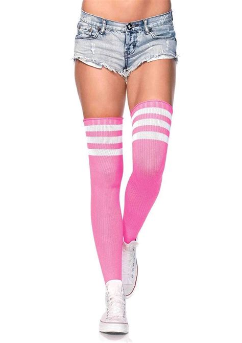 Gina Athletic Thigh High Stockings Womens Socks Leg Avenue