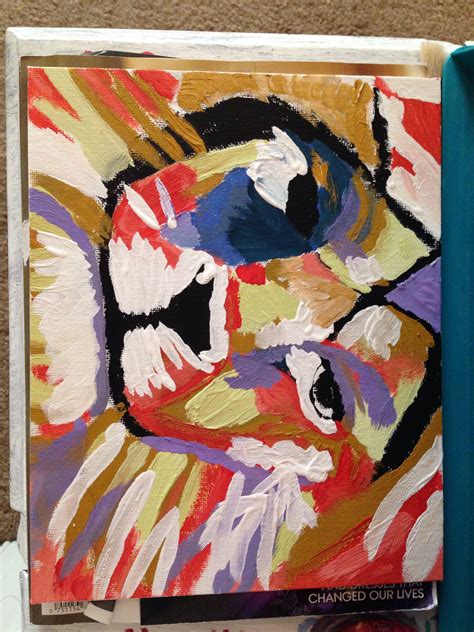 I found a post on Pinterest and this is the art I mimicked | Painting