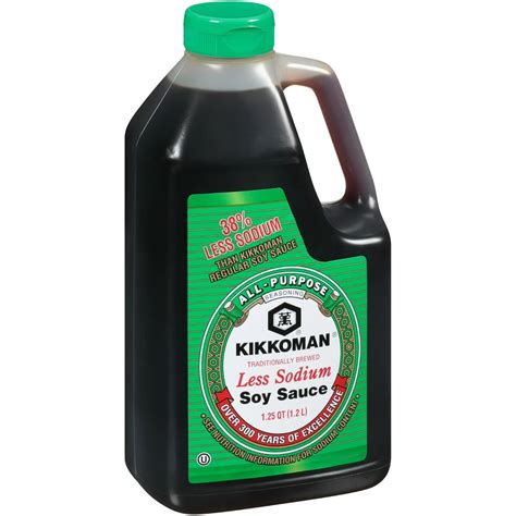 Kikkoman Less Sodium Soy Sauce 40 Oz Ebay