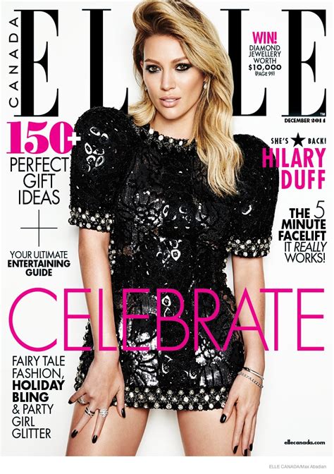 Hilary Duff Gets Glam For Elle Canada December 2014 Cover Story