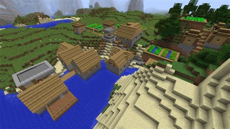 Another Typical Village Generated By Minecrafts Map Generator Again