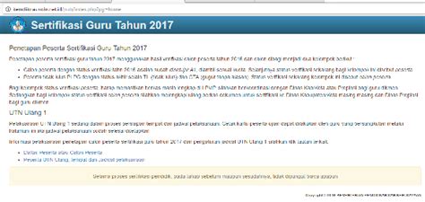 Persyaratan peserta plpg 2017 1. LAMAN BARU SERTIFIKASI GURU (SERGUR) DAN CARA CEK DAFTAR ...