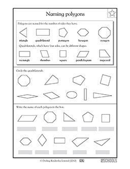 Rd Grade Th Grade Math Worksheets Naming Polygons Greatschools