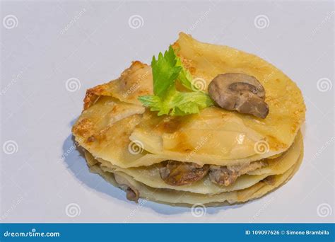 Mushroom Lasagna Origina Italian Food Stock Photo Image Of Meal