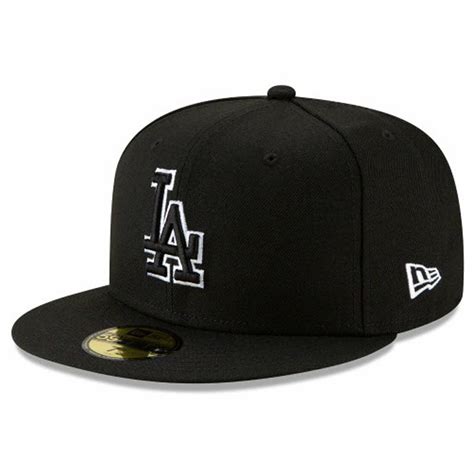 New Era Mens Mlb Los Angeles Dodgers Basic 59fifty Fitted Hat Black
