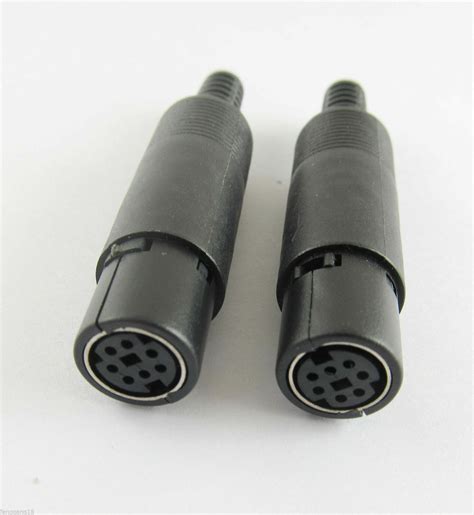 10pcs 8 Pin Mini Din Mini Din Female Jack Connector Adapter With