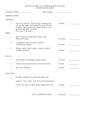 Criteria For Judging Pageant Pdf Fill Online Printable Fillable Blank Pdffiller