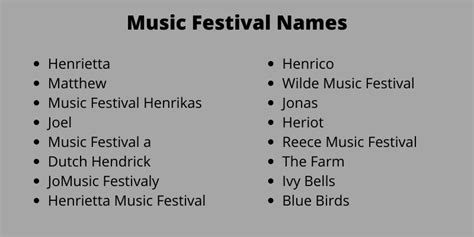 502 Catchy Music Festival Names Ideas And Suggestions