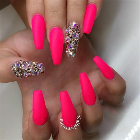 Instagram photo by Matte Queen • Feb 25, 2016 at 9:12 PM ... Here we have coffin shaped clear acrylic nails that are decorated with pretty pink flowers.