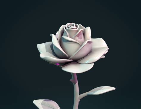 Rose Flower 3d Print Model By Skazok