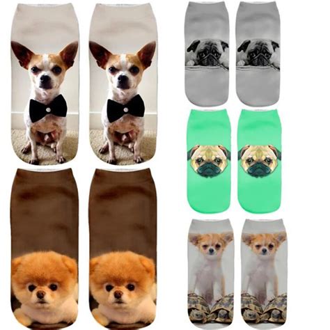Harajuku Style Cute Dog Socks 3d For Women New 3d Printing Women Socks