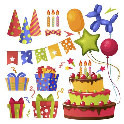 Ihotos Surprise Birthday Surprise Birthday Elements — Stock Vector