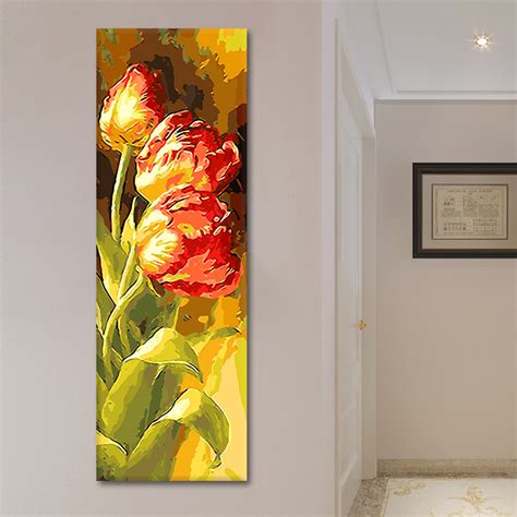 2108 Diy Digital Oil Painting Large Scale Living Room Flower
