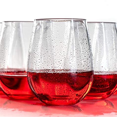 Unbreakable Stemless Wine Glasses Set Of 12 100 Tritan Shatterproof Plastic 16 Oz