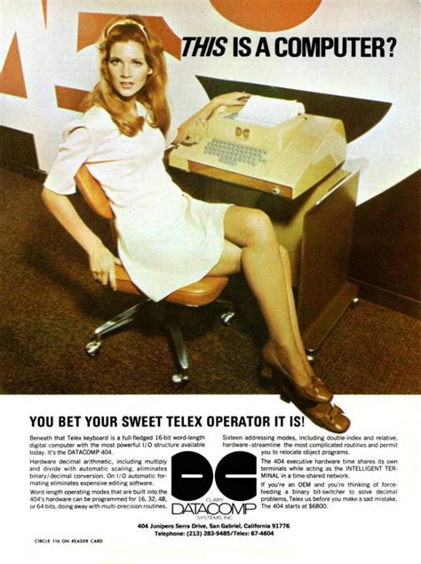 Technology Ads Retro Ad Of The Week Datacomp 1970