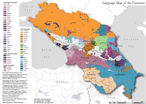 The Caucasus Ethno Linguistic Makeup Vivid Maps