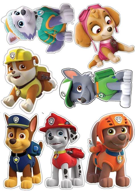 The Paw Patrol Stickers Are All Different Shapes And Sizes But One Is