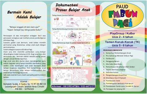 Contoh naskah dongeng anak tk/paud. Brosur paud embun pagi cimahi selatan 2013