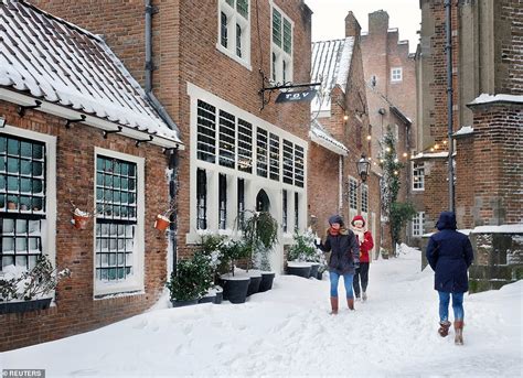 Holland Sees Its First Snowstorm For A Decade Causing School Lockdown