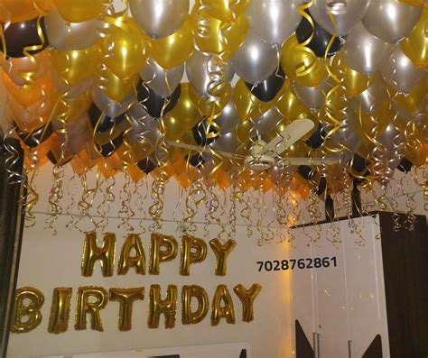 Give him a surprise by sending birthday cake with name and photo. Romantic Room Decoration For Surprise Birthday Party in ...