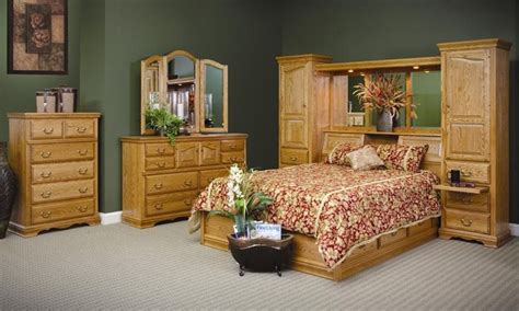 Amish American Heritage Pier Wall Platform Bed With 22 Platform