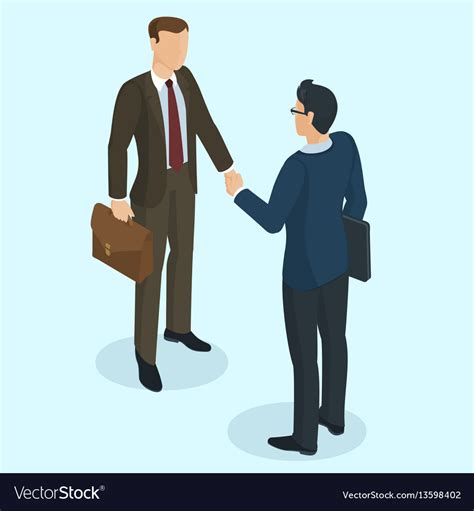 Successful Businessmen Handshaking Royalty Free Vector Image