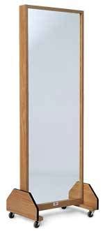 Portable glassless mirrors are easy to roll or mount. Mobile Posture Mirrors