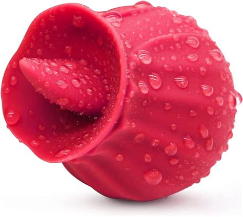 Rose Dildo For Woman Vibrating Machine Oral Tongue Vibrant Licker Vigina Suction 7