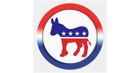 Democratic Party Symbol Classic Round Sticker Zazzle