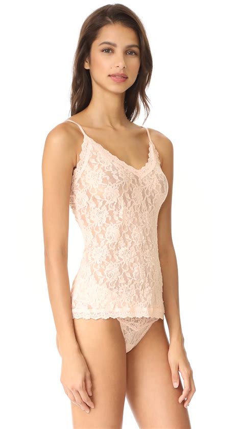 Lyst Hanky Panky Signature Lace V Front Cami In Natural