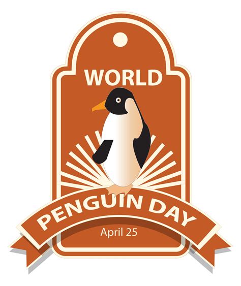 World Penguin Day Sign 2172953 Vector Art At Vecteezy