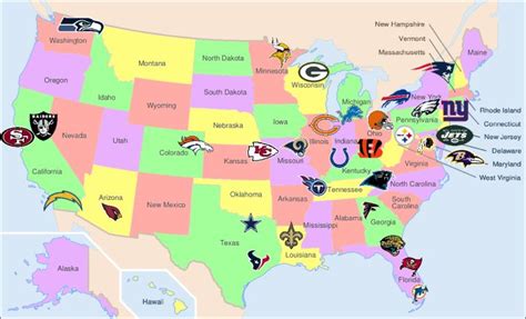 Nfl Map Nfl Stadiums Nfl Football Stadium Nfl