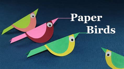 Paper Crafts For Kids How To Make Paper Bird Very Easy Поделки