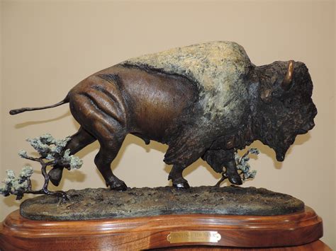 Bronze Sculpture Of North American Animals Rolling Thunder Big Game