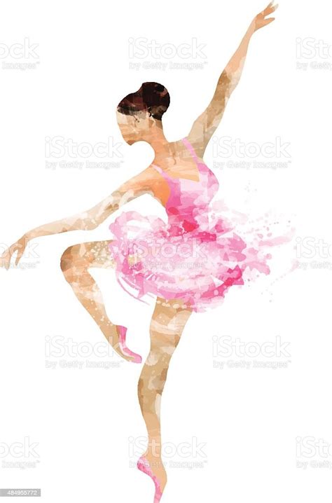 Watercolor Ballerina Dancing Stock Illustration Download Image Now