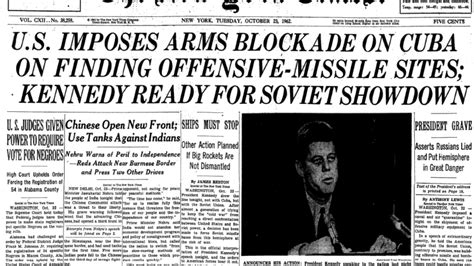 The Cuban Missile Crisis And Its Relevance Today The New York Times