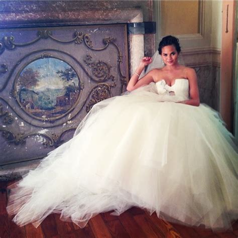 Which of chrissy teigen's wedding dresses do you like best? Chrissy Teigen's Wedding Dress Is Fit For A Princess ...